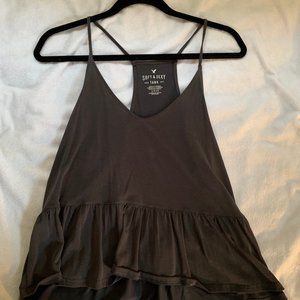 American Eagle Baby Doll Style Grey Tank Top
